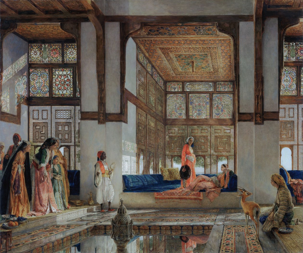 Dáma přijímající návštěvy (recepce) od John Frederick Lewis