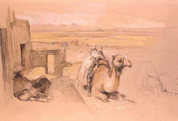 Velbloud, západní Théby od John Frederick Lewis