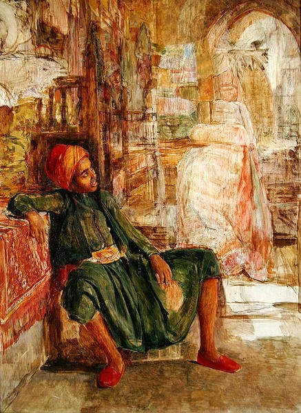 Abdul Hadi, Portrétní studie (olej na panelu) od John Frederick Lewis