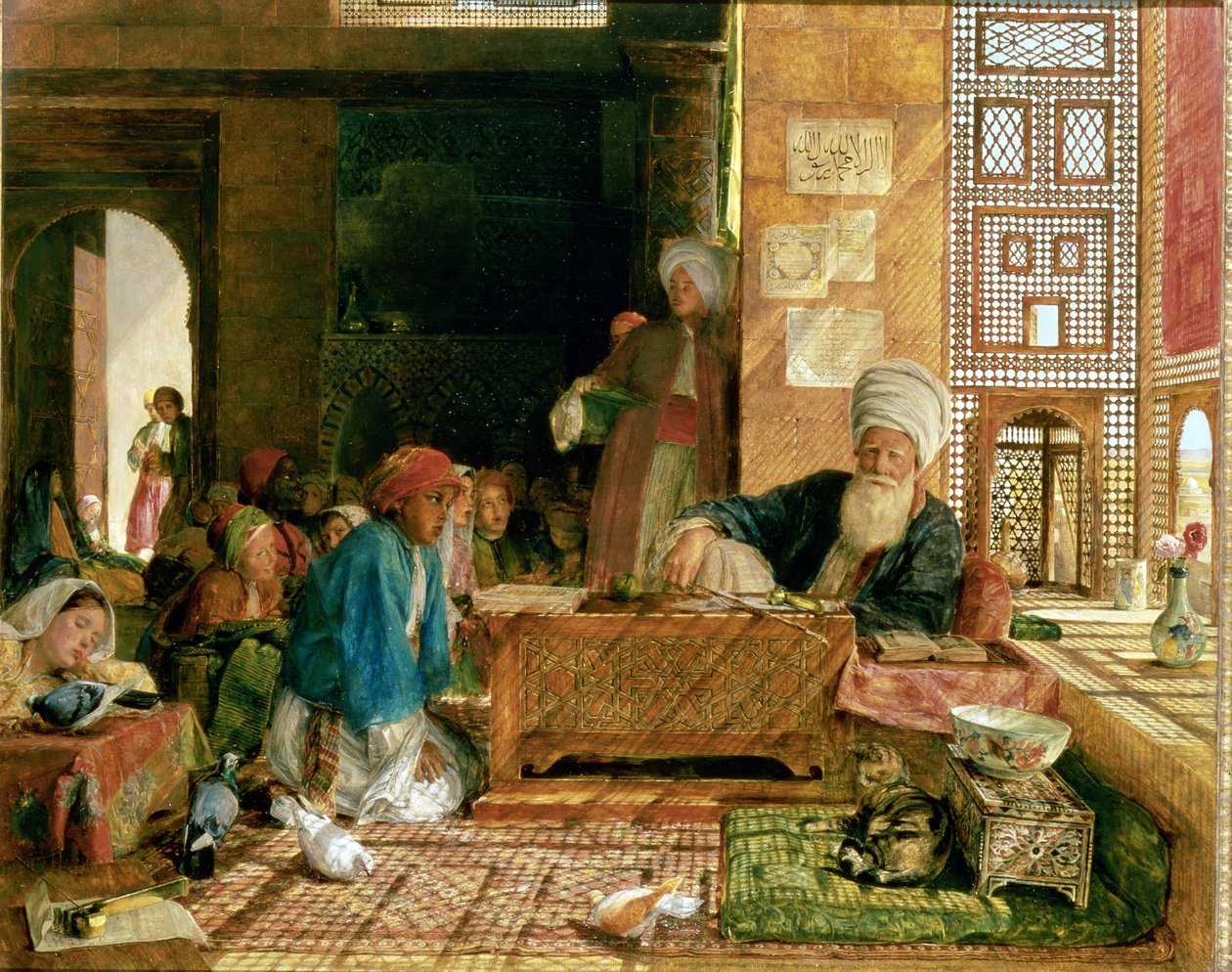 Interiér školy, Káhira (viz také 22700 a 43799) od John Frederick Lewis