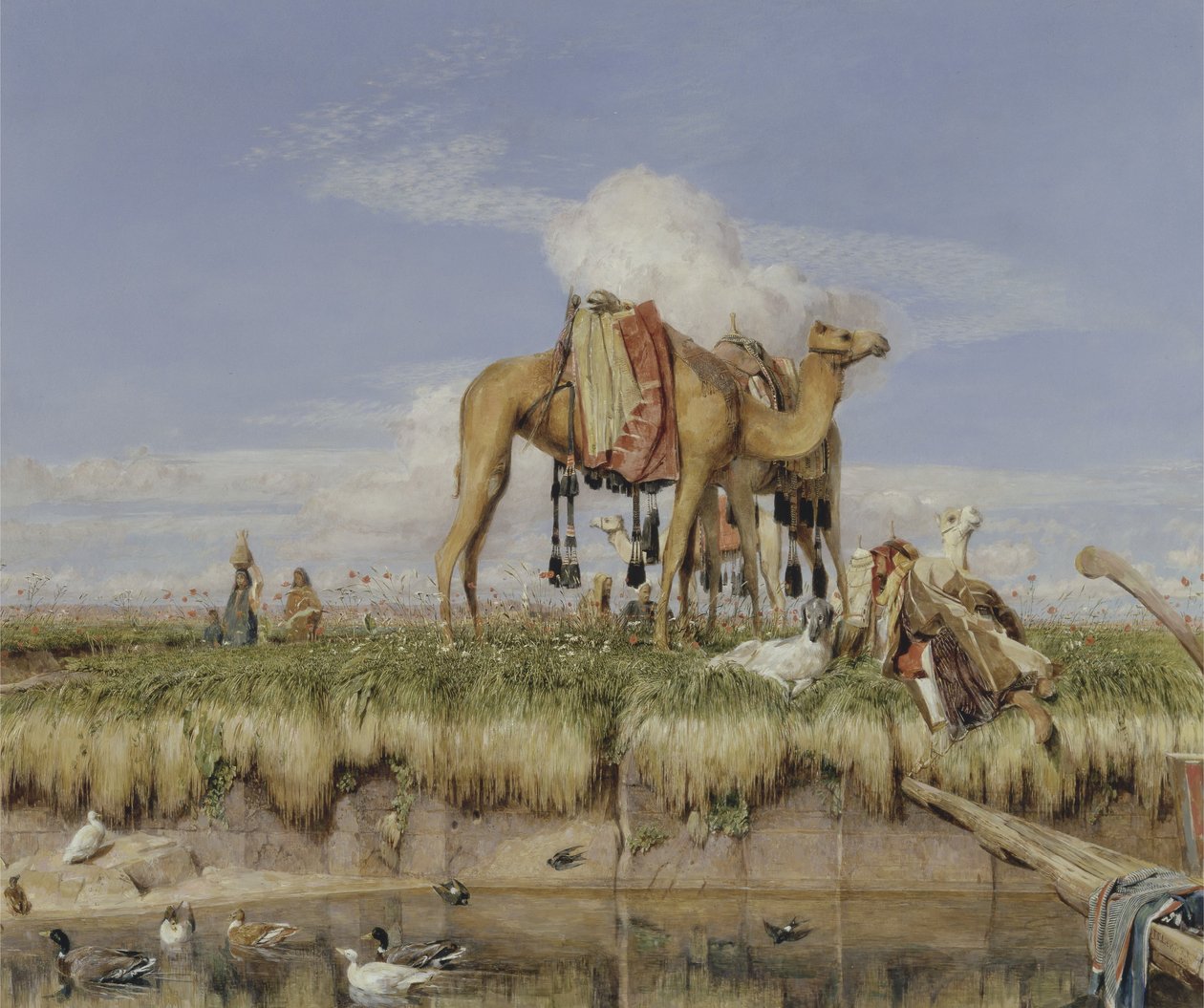 Na březích Nilu, Horní Egypt od John Frederick Lewis