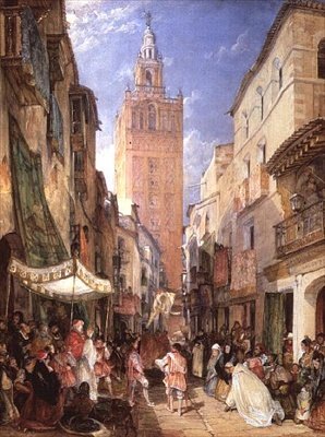 Náboženský průvod, Sevilla od John Frederick Lewis