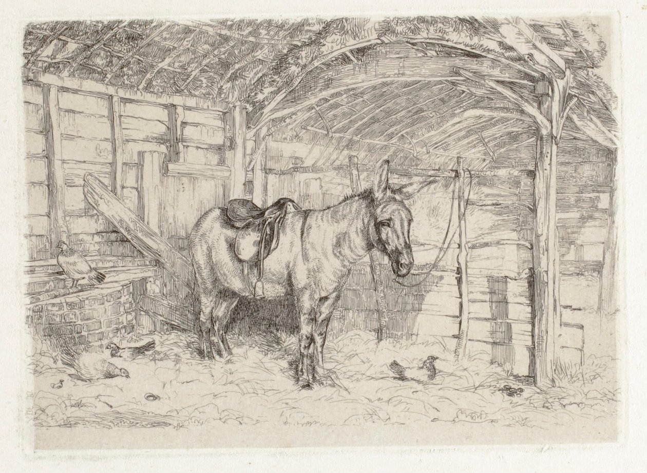 Scéna ve stáji od John Frederick Lewis