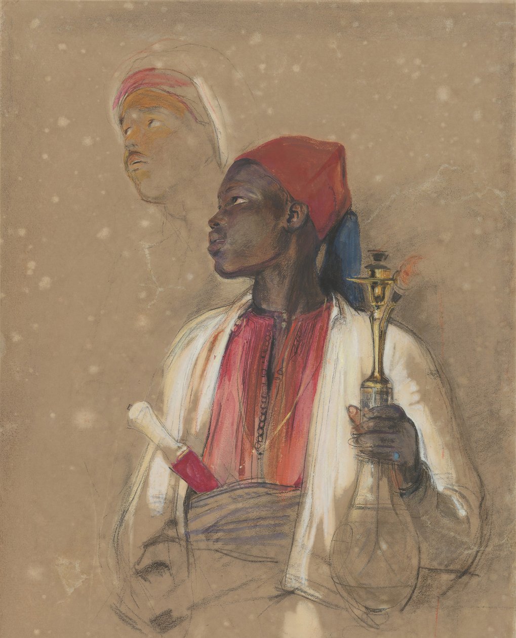Studie pro The Pipe Bearer, 1841-51. od John Frederick Lewis