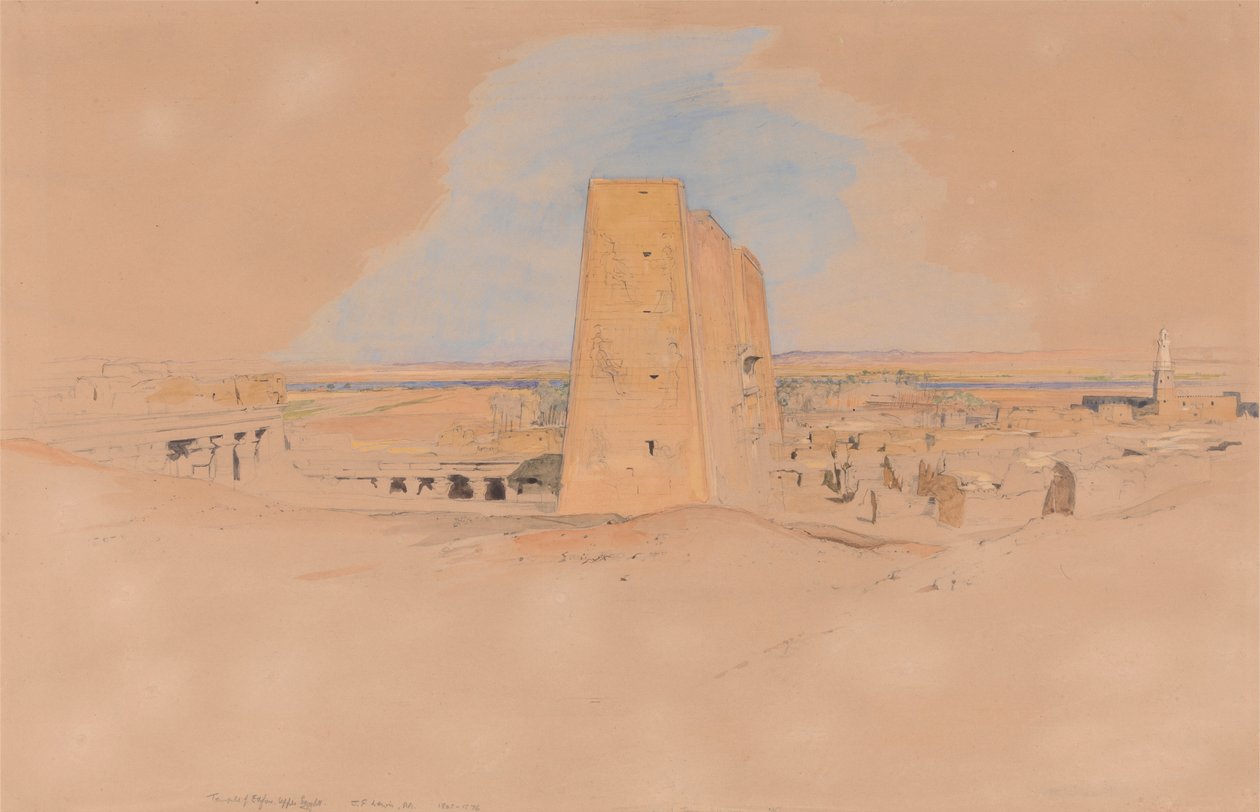 Chrám Edfou, Horní Egypt od John Frederick Lewis