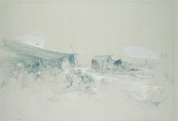 Poušť hory Sinaj (tužka a kvaš na papíře) od John Frederick Lewis