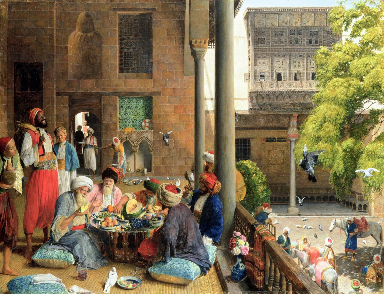 Polední jídlo, Káhira, 1875 od John Frederick Lewis