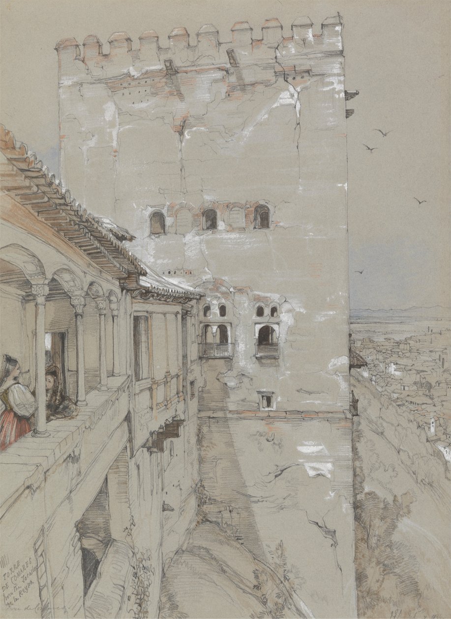 Torre de Comares, Alhambra, 1835 od John Frederick Lewis