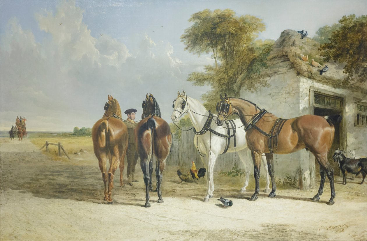 Poštovní dostavník, J F Herring (olej na plátně) od John Frederick Senior Herring