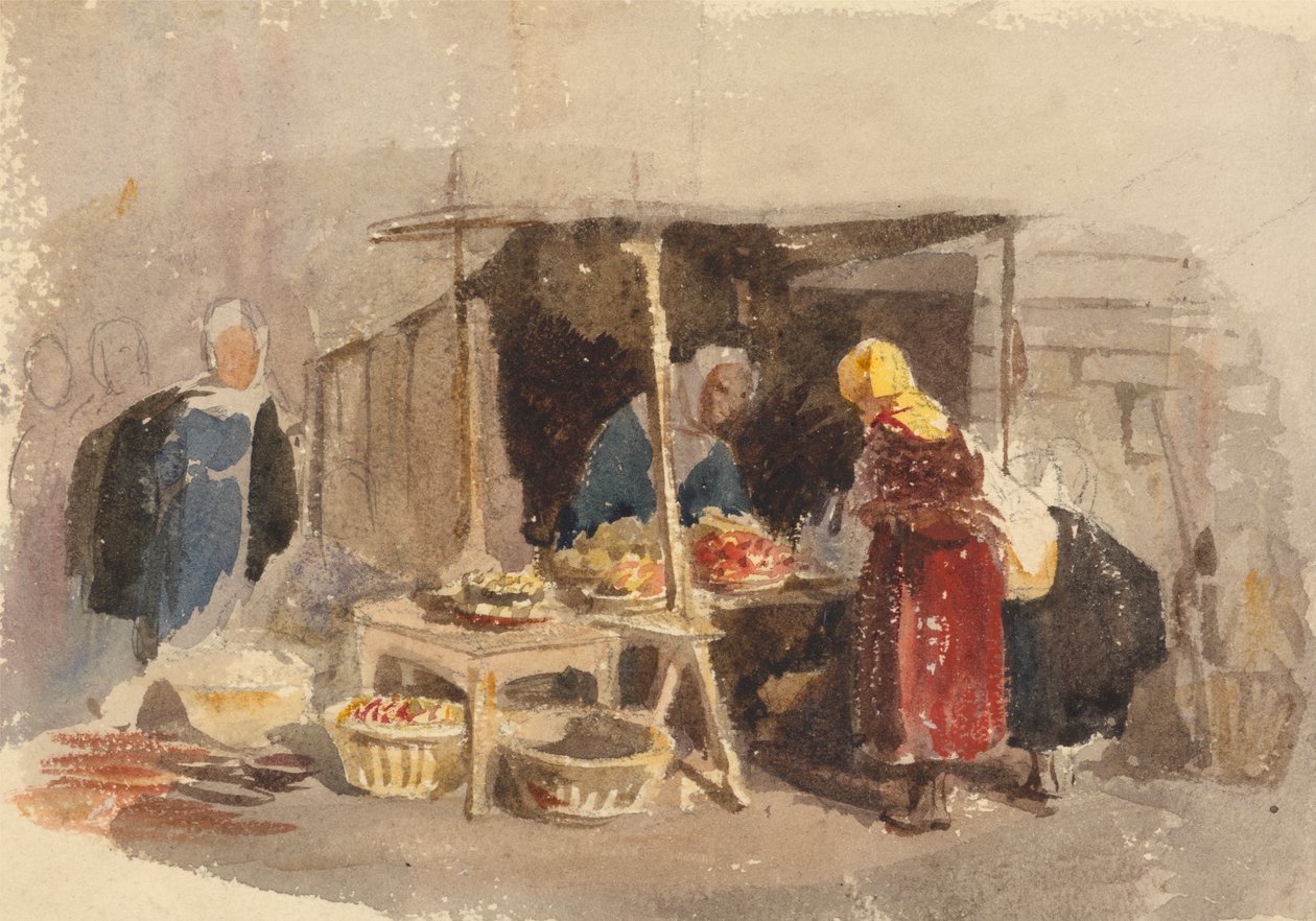Ovocný stánek na trhu od John Frederick Tayler