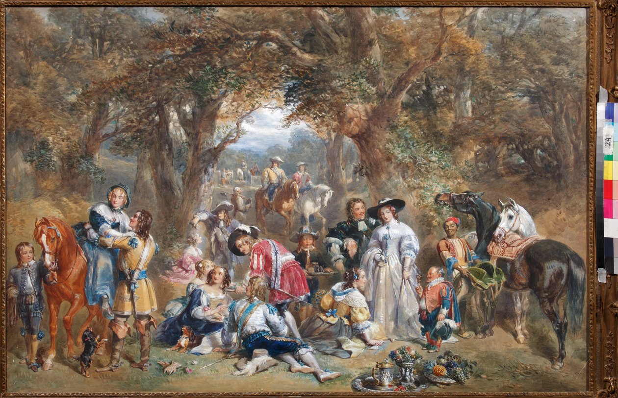 Country Fete v době Karla II (1630-1685) - John Frederick Tayler (1802-1889) od John Frederick Tayler