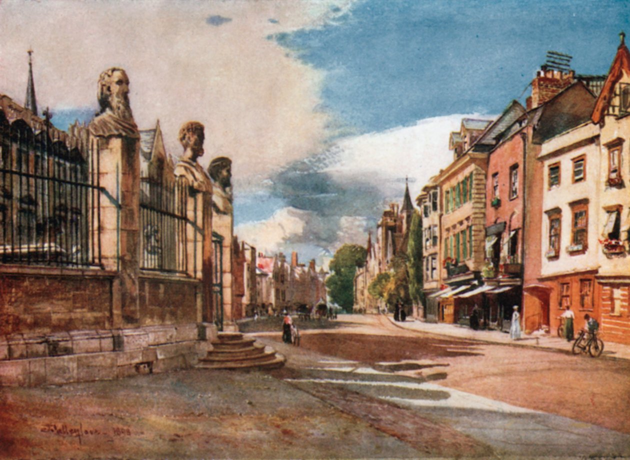 Broad Street, pohled na západ (barevná fotografie) od John Fulleylove