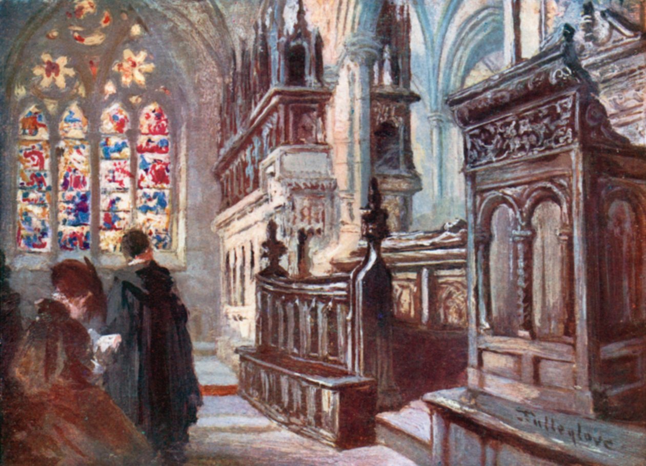 Christ Church - Interiér latinské kaple (barevná litografie) od John Fulleylove