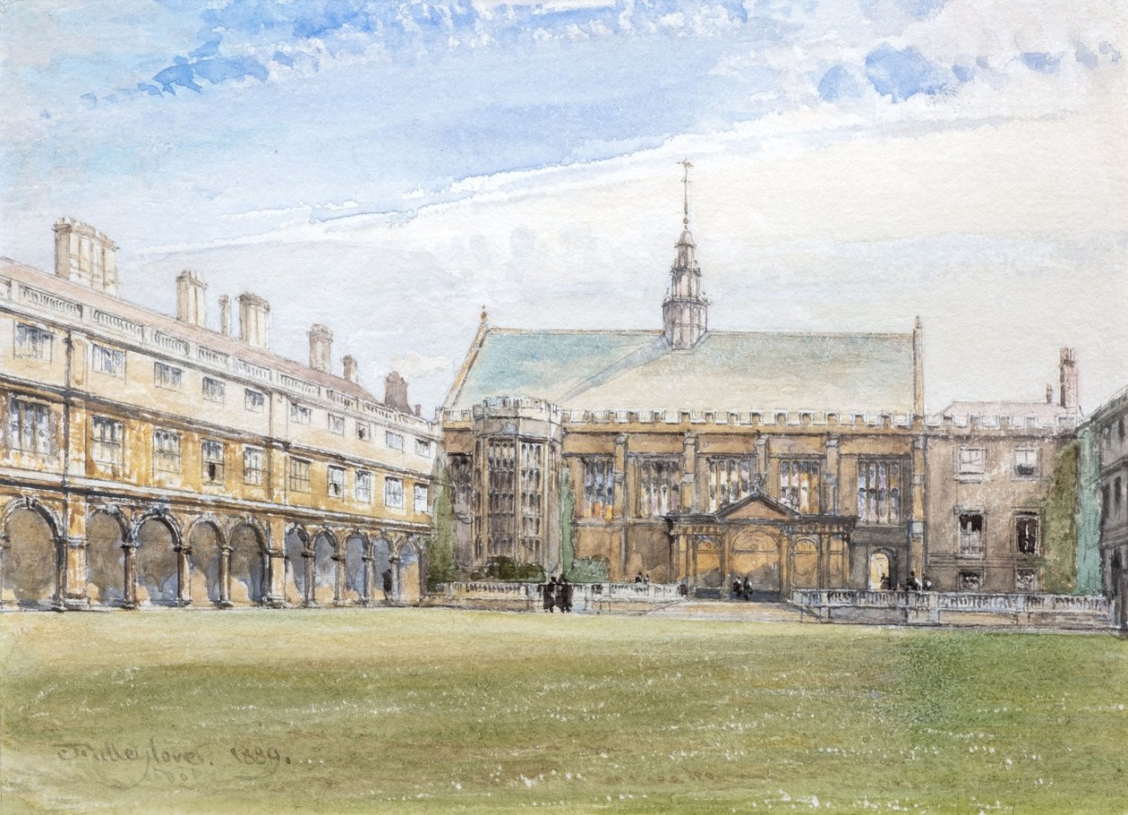 Hala Trinity College, Cambridge, 1889 (akvarel) od John Fulleylove