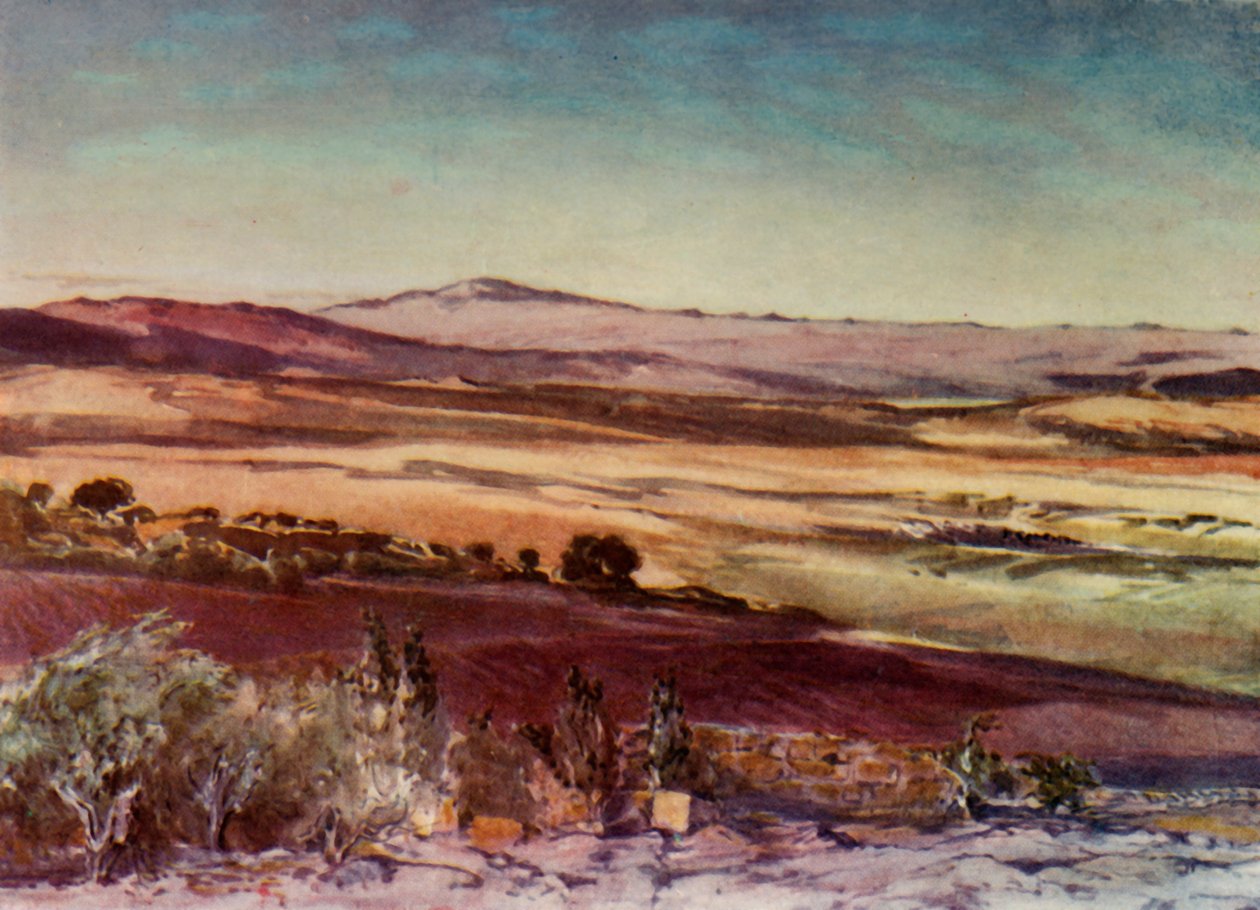 Hora Hermon ze svahů Tábora, 1902. od John Fulleylove