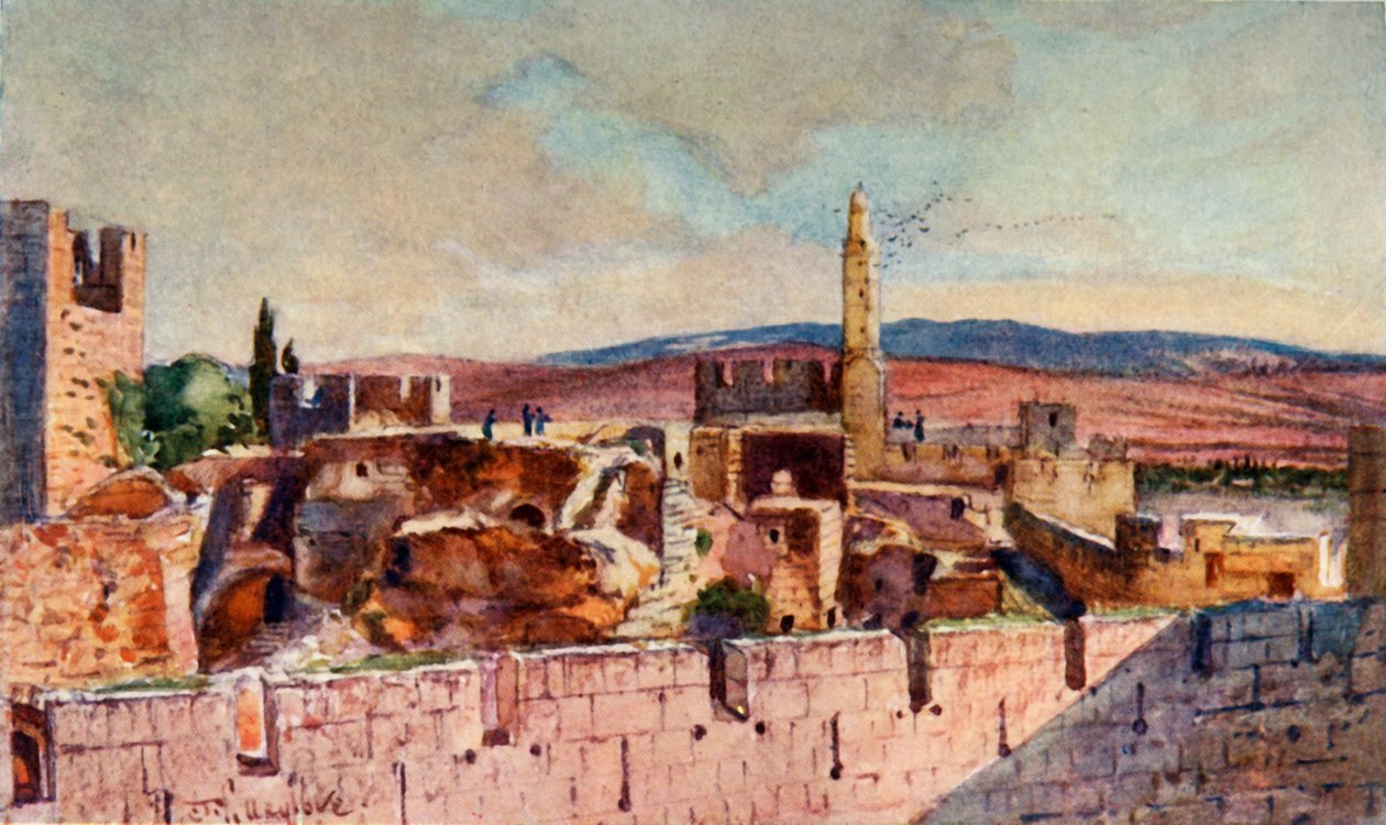 Část jeruzalémské citadely, 1902. od John Fulleylove
