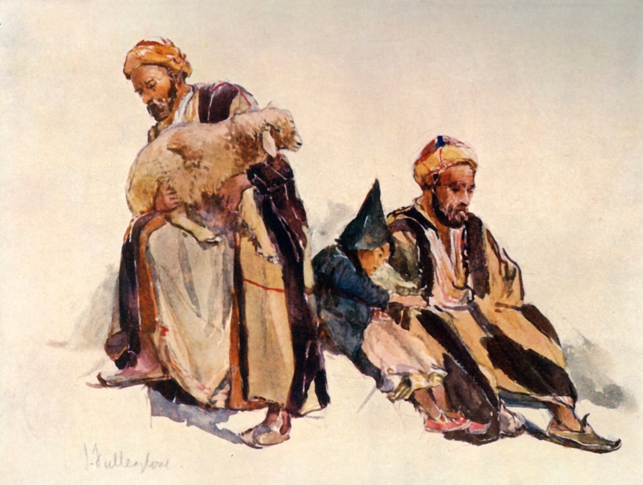 Syrští pastýři a pastýřský chlapec, 1902. od John Fulleylove