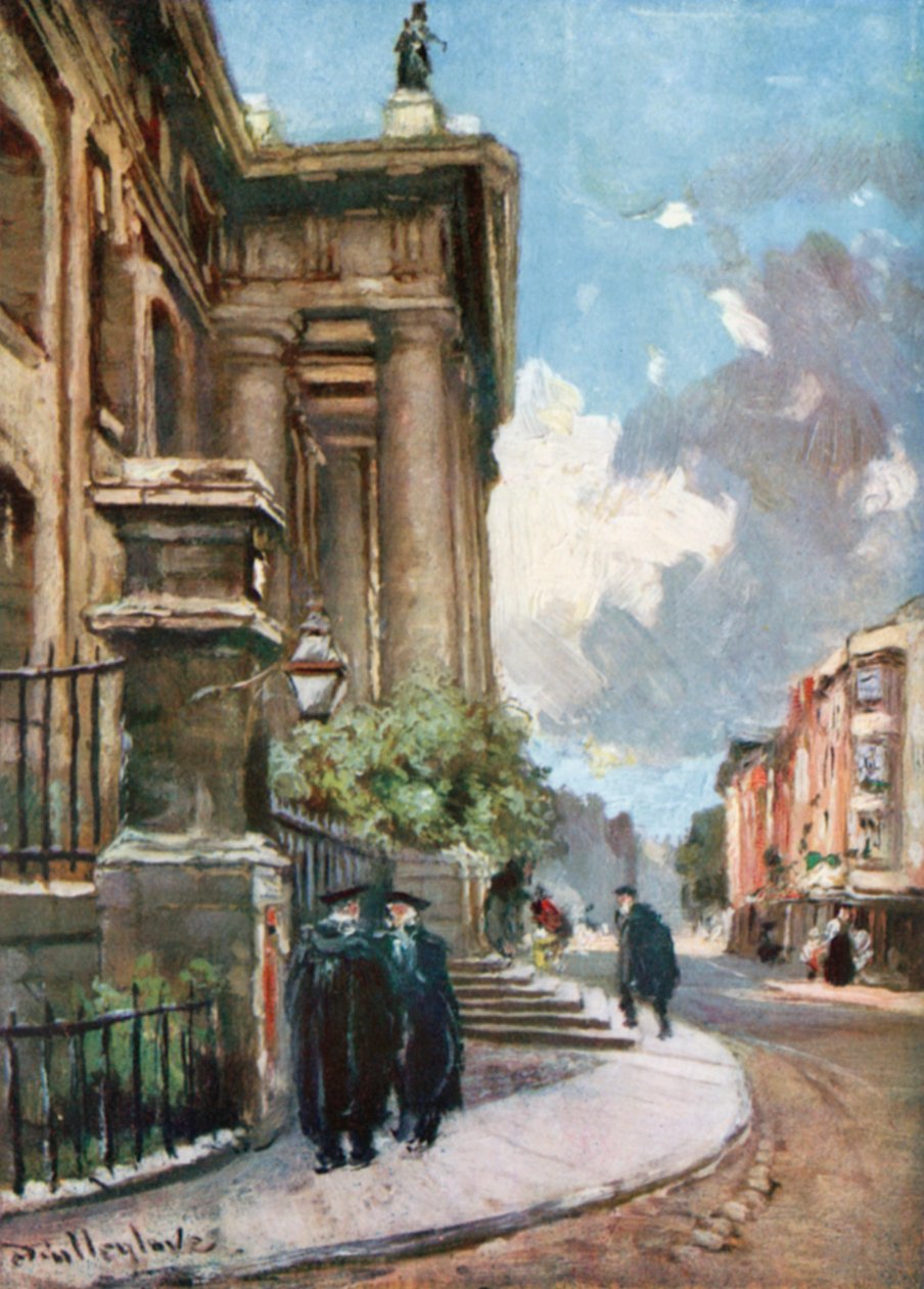 The Clarendon Building, Broad Street (barevná litografie) od John Fulleylove