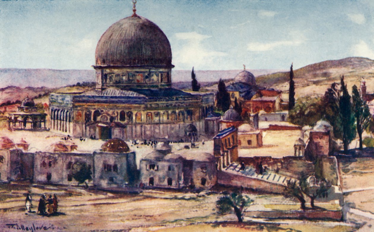 Skalní dóm z kasáren poblíž věže Antonia, 1902. od John Fulleylove