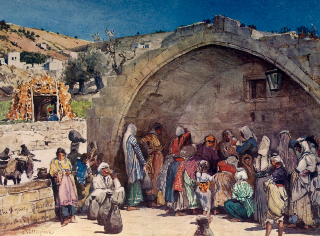 Fontána Panny Marie v Nazaretu, 1902. od John Fulleylove