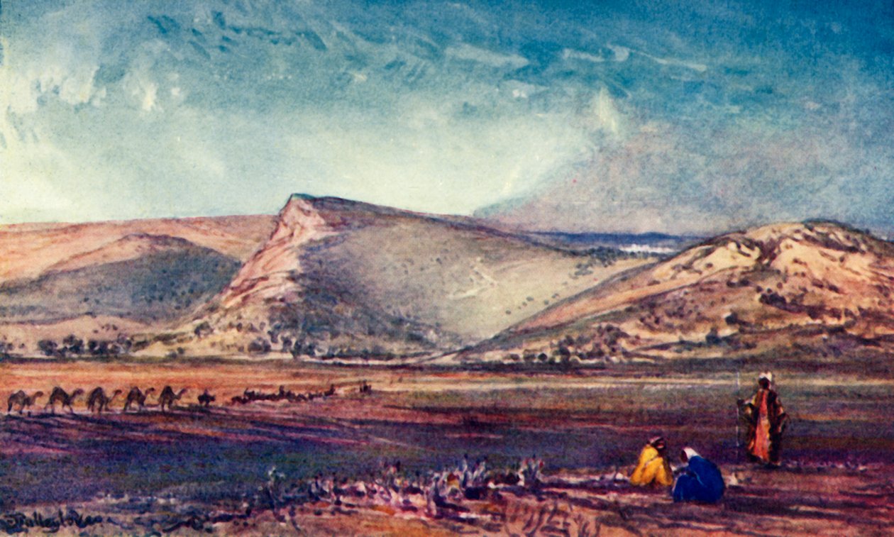 Kopce kolem Nazareta z roviny Esdraelon, 1902. od John Fulleylove