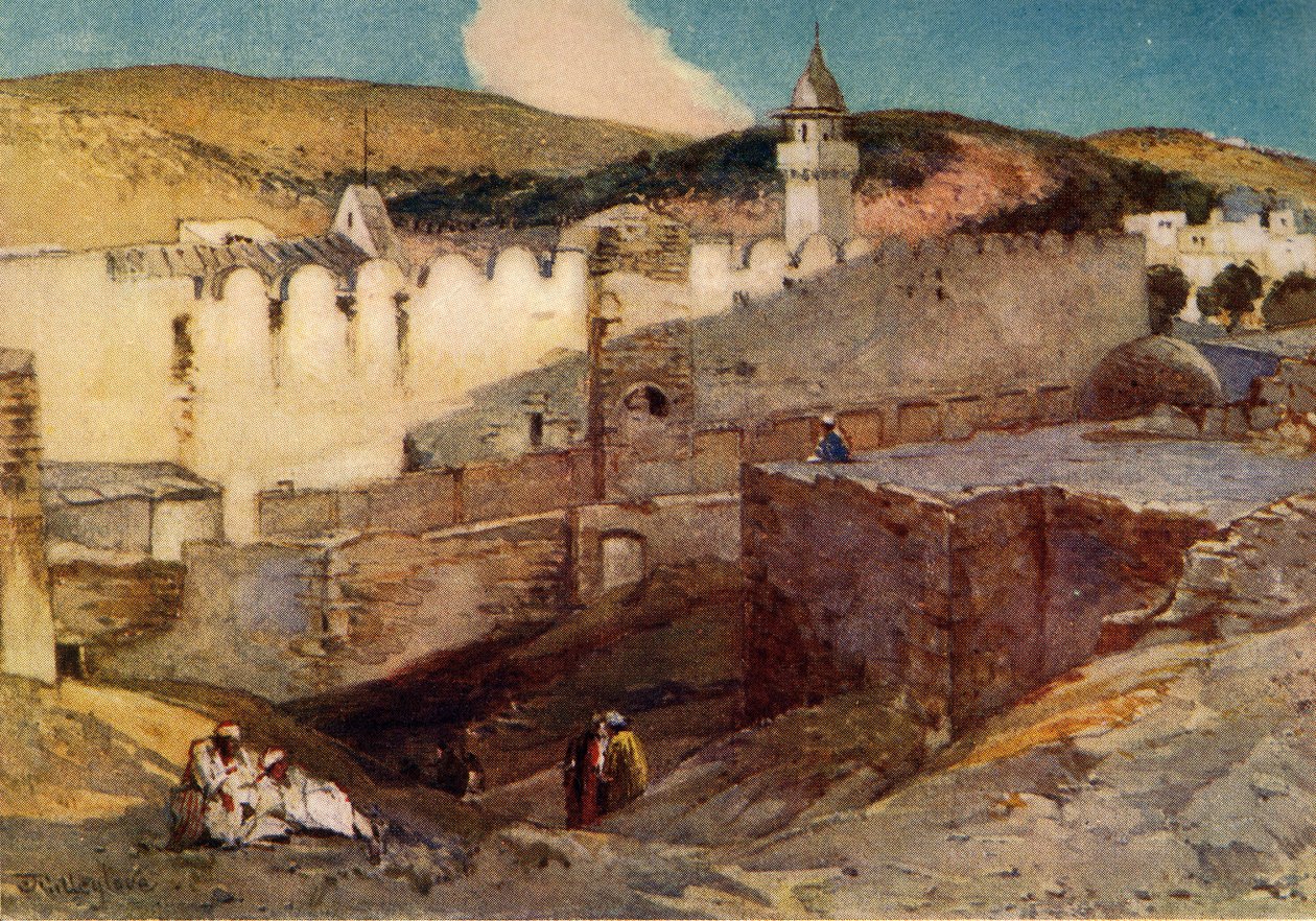 Mešita v Hebronu nad jeskyní Machpelah, 1902. od John Fulleylove
