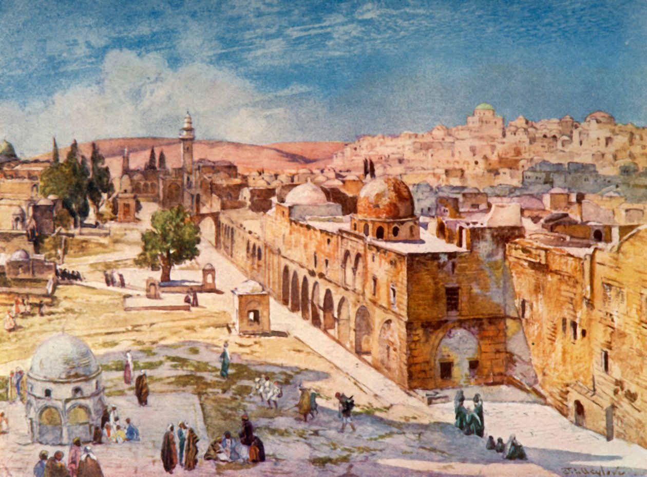 West Side of Temple Area z kasáren poblíž místa věže Antonia, 1902. od John Fulleylove