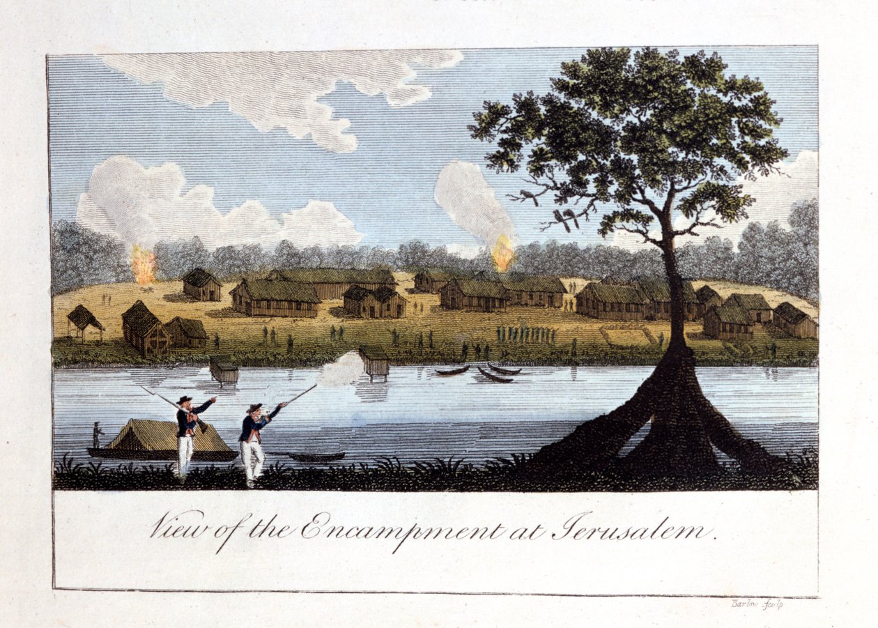 Pohled na tábor v Jeruzalémě, 1813 od John Gabriel Stedman