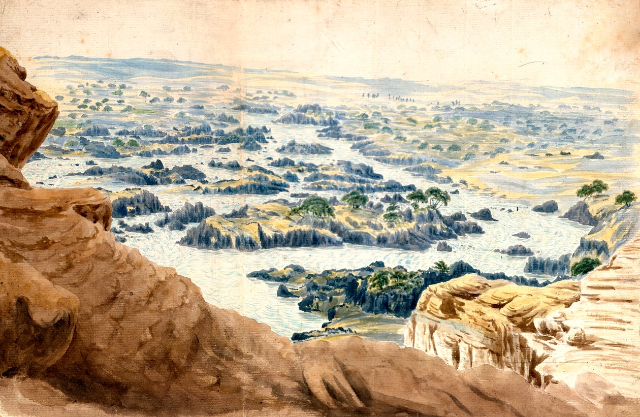 Krajina, šedý zákal, Egypt, 19. století od John Gardner Wilkinson