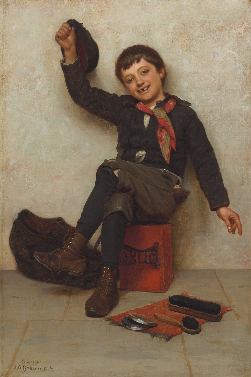 V pořádku, kolem roku 1897 od John George Brown