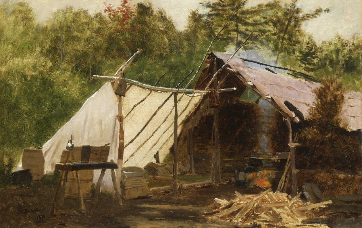 Tábor v Main Wood No, 1879 od John George Brown