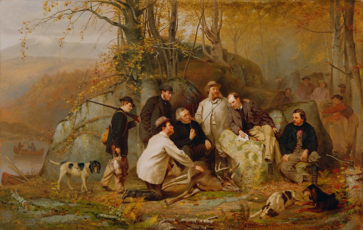 Claiming the Shot: After the Hunt in the Adirondacks, 1865 od John George Brown
