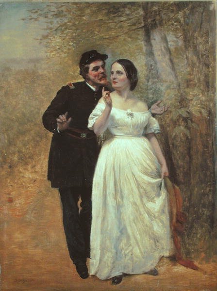 Námluvy (olej na plátně) od John George Brown