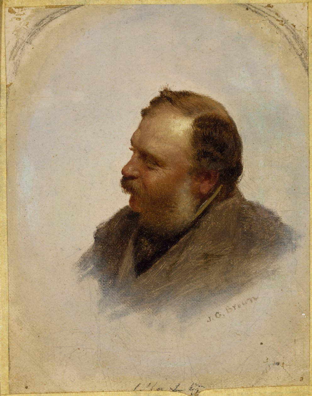 Portrét Williama Branda, c. 1862 od John George Brown