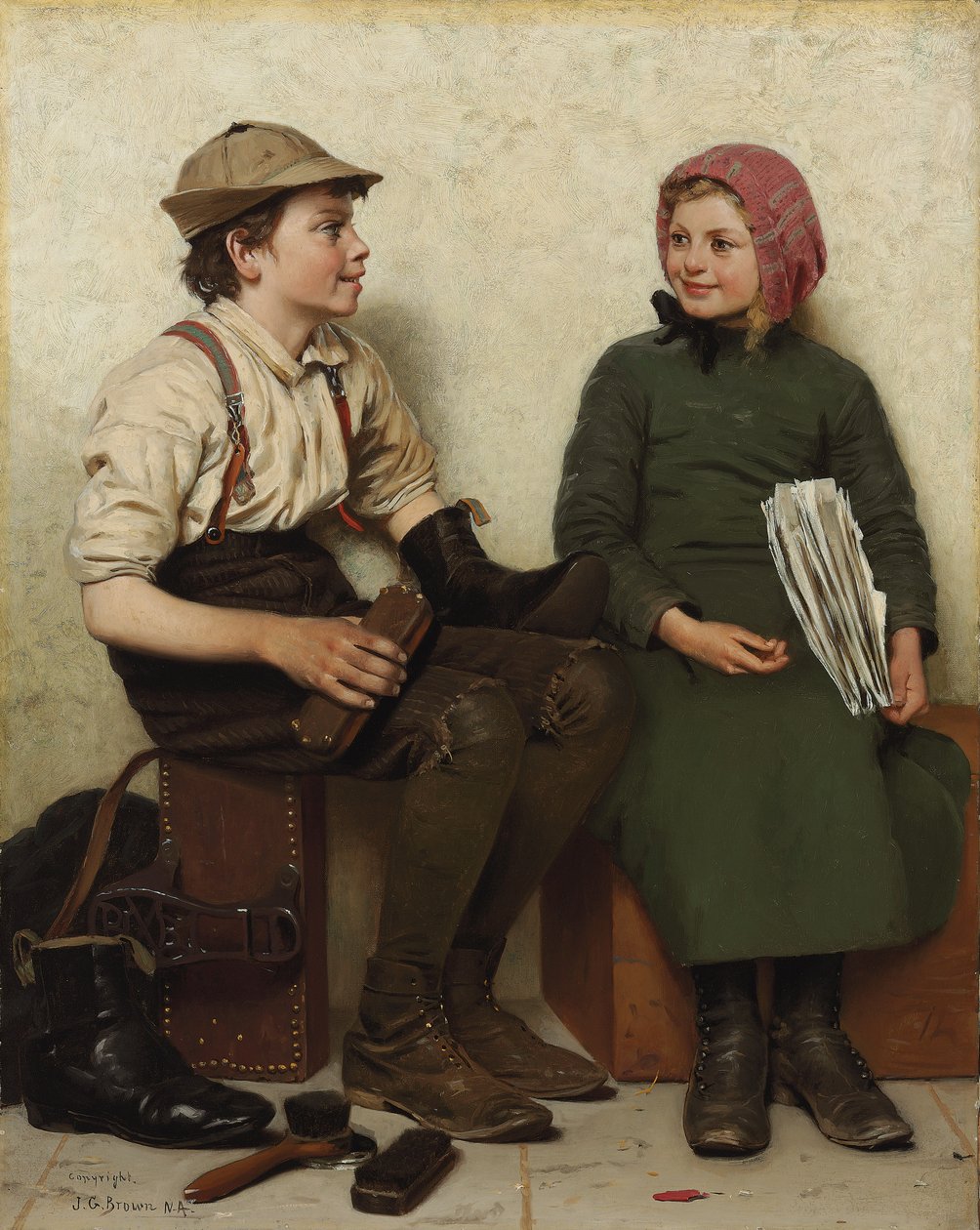 Hlava na hlavu, kolem 1888-1890 od John George Brown