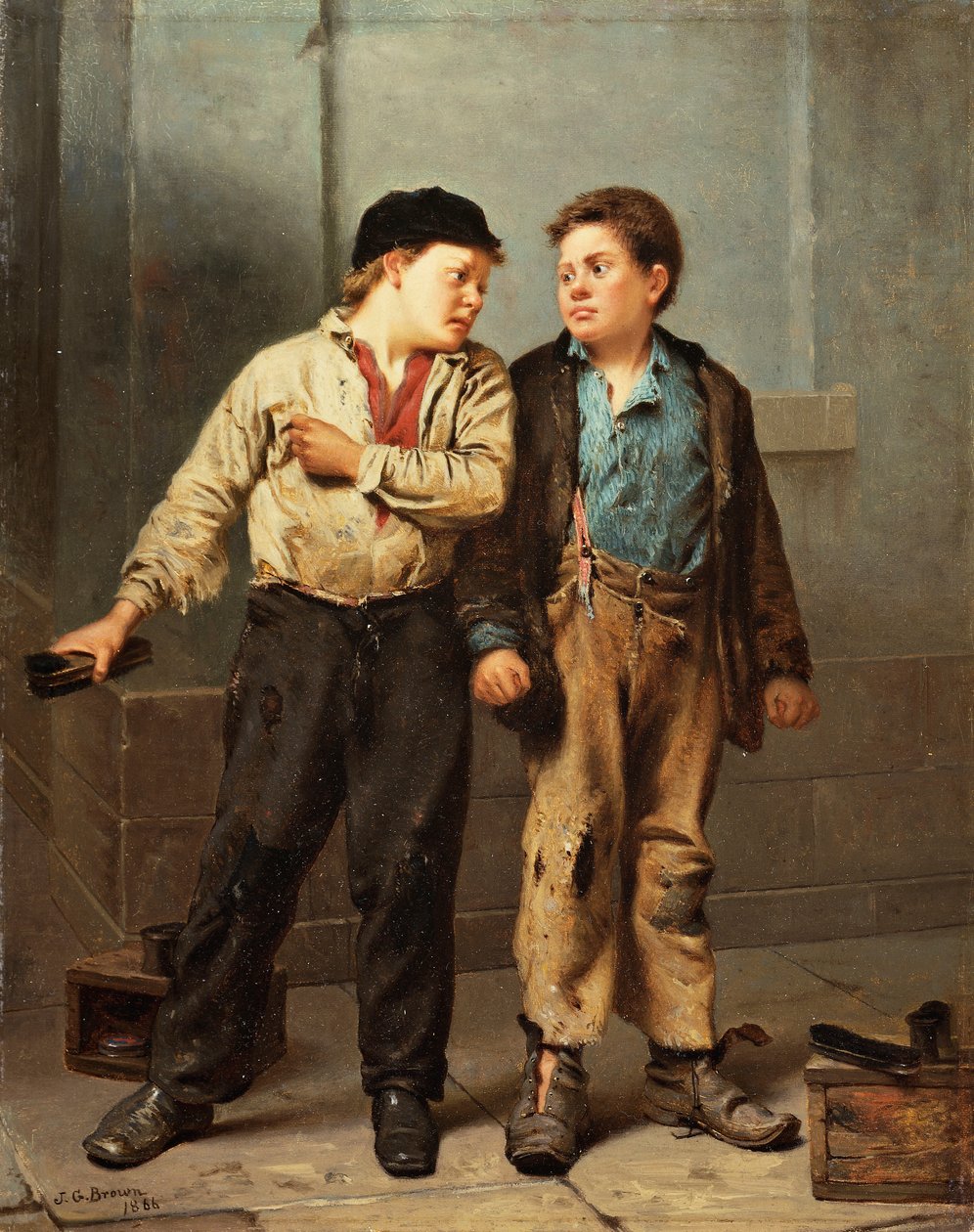 Hádka, 1866 od John George Brown