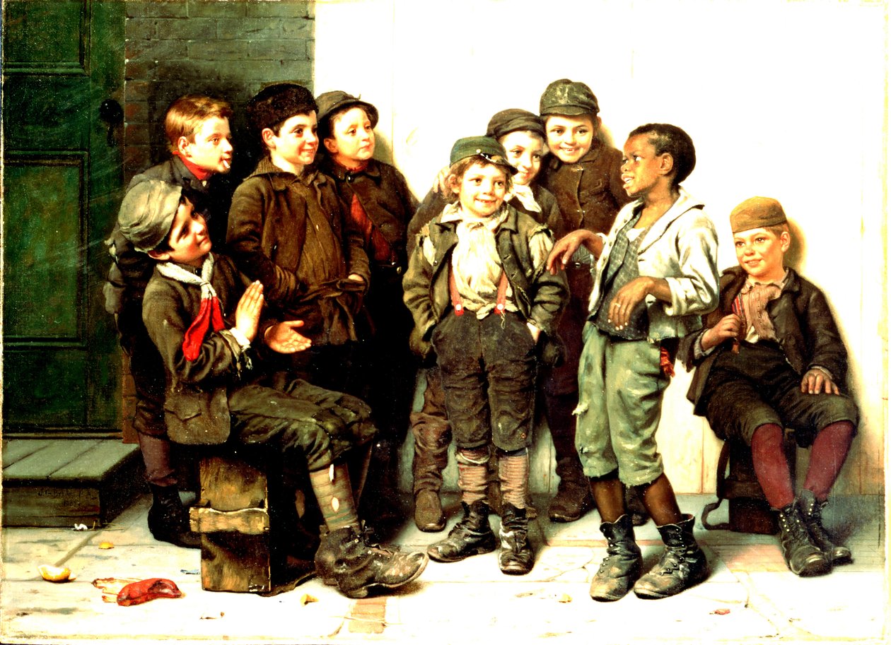 Pouliční tanec, 1883 od John George Brown