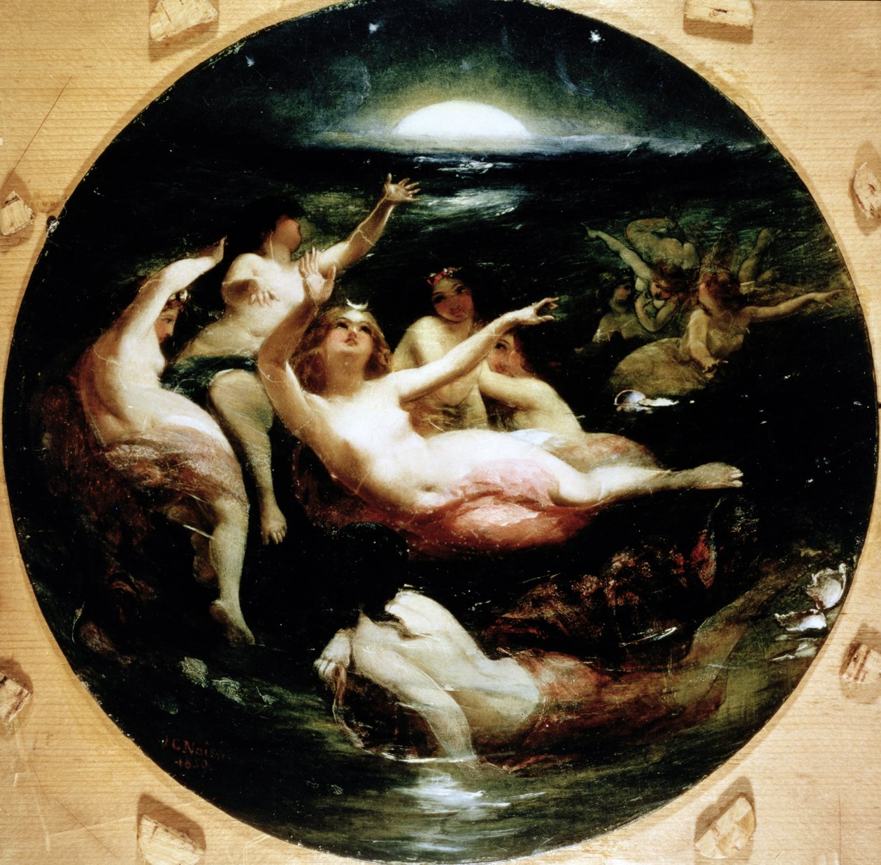 Diana a její nymfy, 1850 od John George Naish
