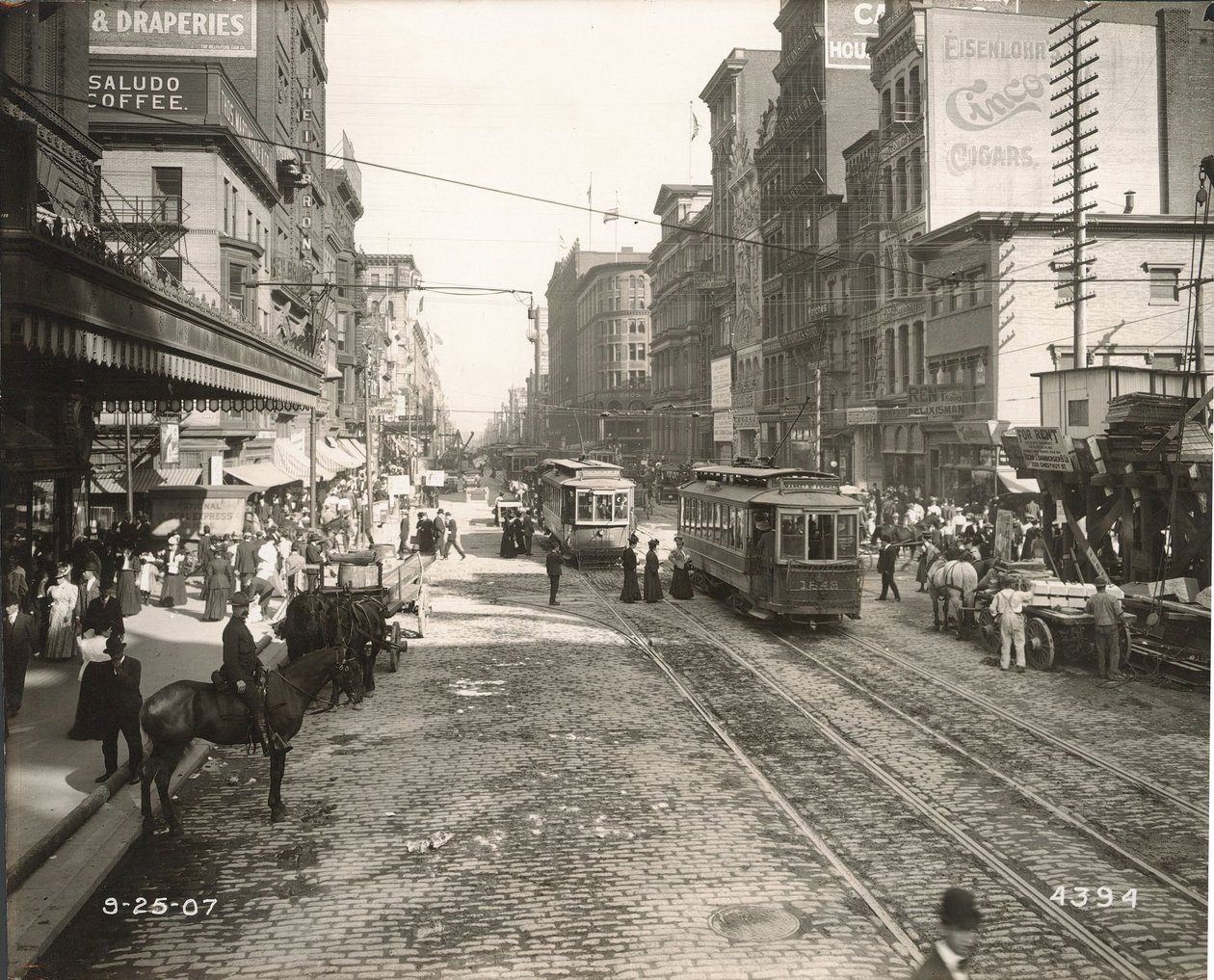 Market Street, východně od 10th, Philadelphia, 1907 od John Gibb Smith