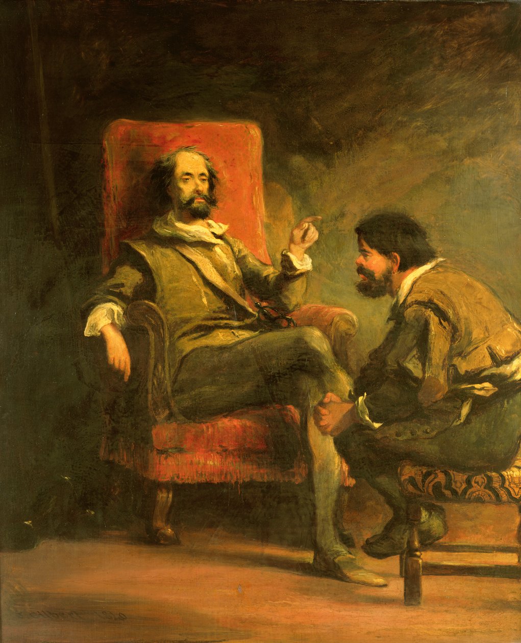 Don Quijote a Sancho Panza z Cervantova Dona Quijota de la Mancha, 19. století od John Gilbert