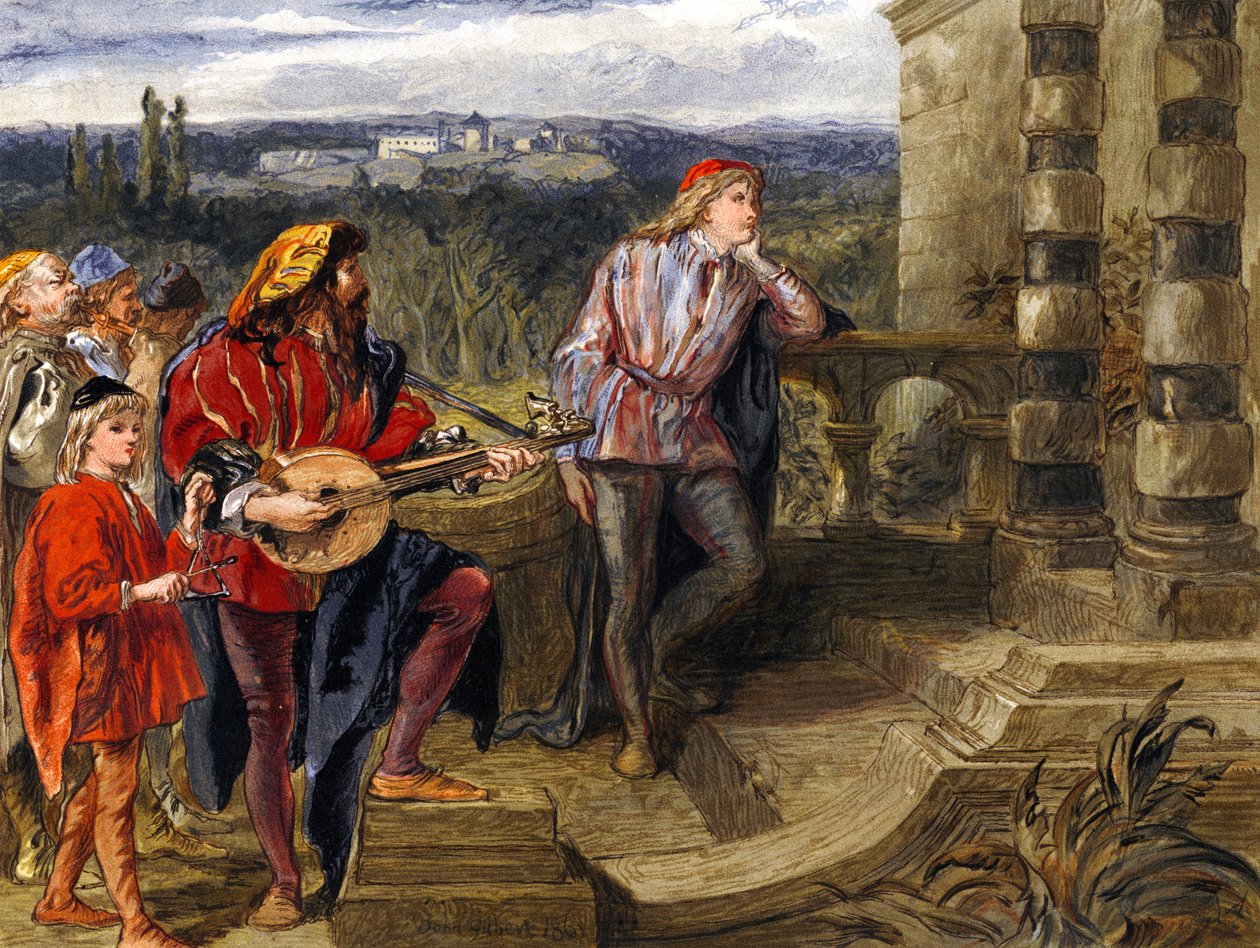 Ilustrace k filmu Dva pánové z Verony od Williama Shakespeara od John Gilbert