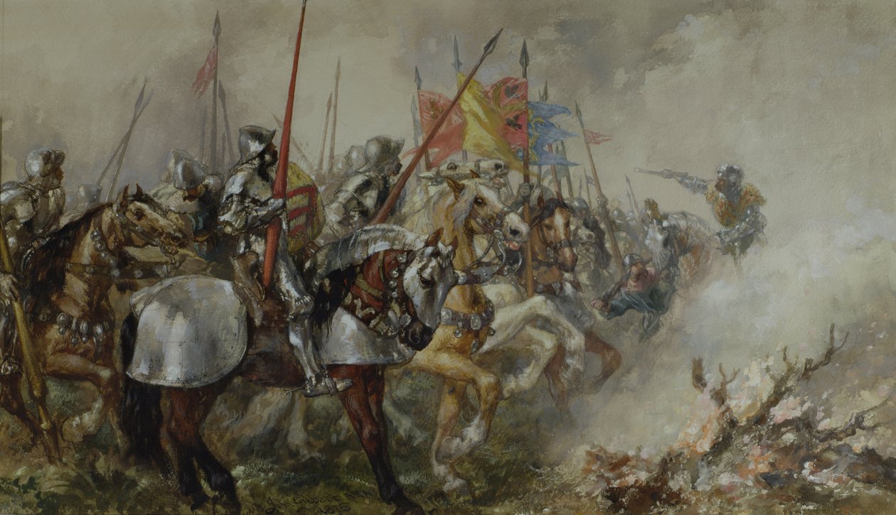 Král Jindřich V. v bitvě u Agincourtu, 1415 od John Gilbert