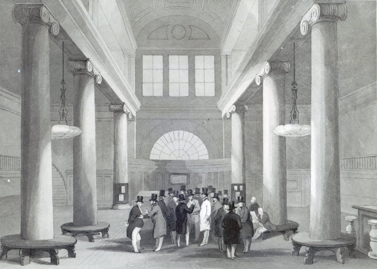 Burza cenných papírů, vyrytý Henry Melville, c.1842 od John Gilbert