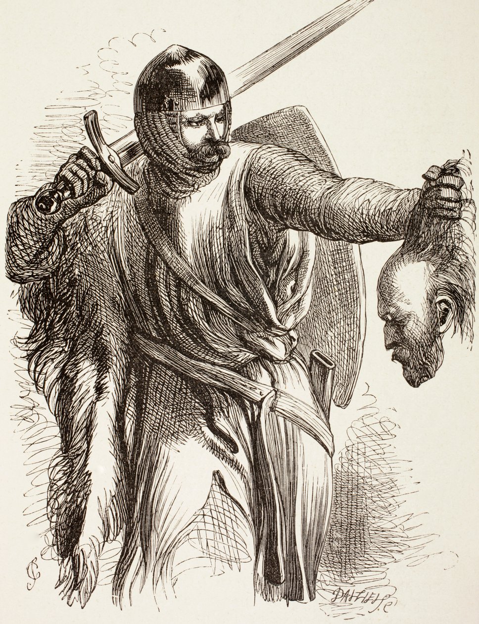 Bastard s hlavou Rakouska, 1890 od John Gilbert