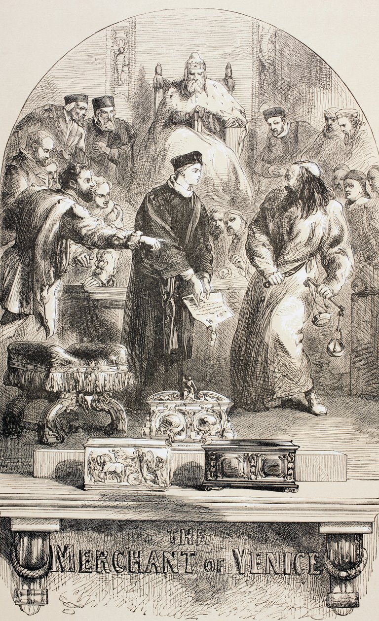 Kupec benátský, 1890 od John Gilbert