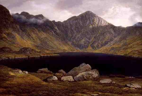 Loch Coruisk, ostrov Skye (olej na plátně) od John Glover