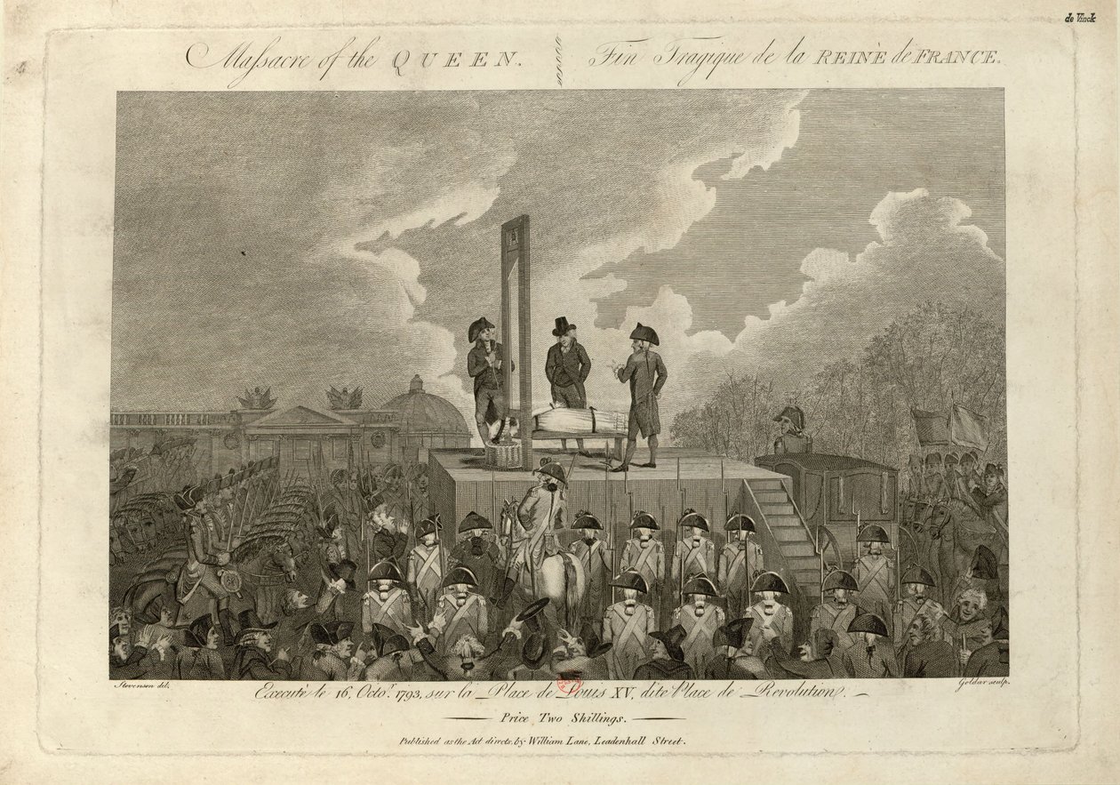 Poprava Marie Antoinetty 16. října 1793, 1793-1794. od John Goldar