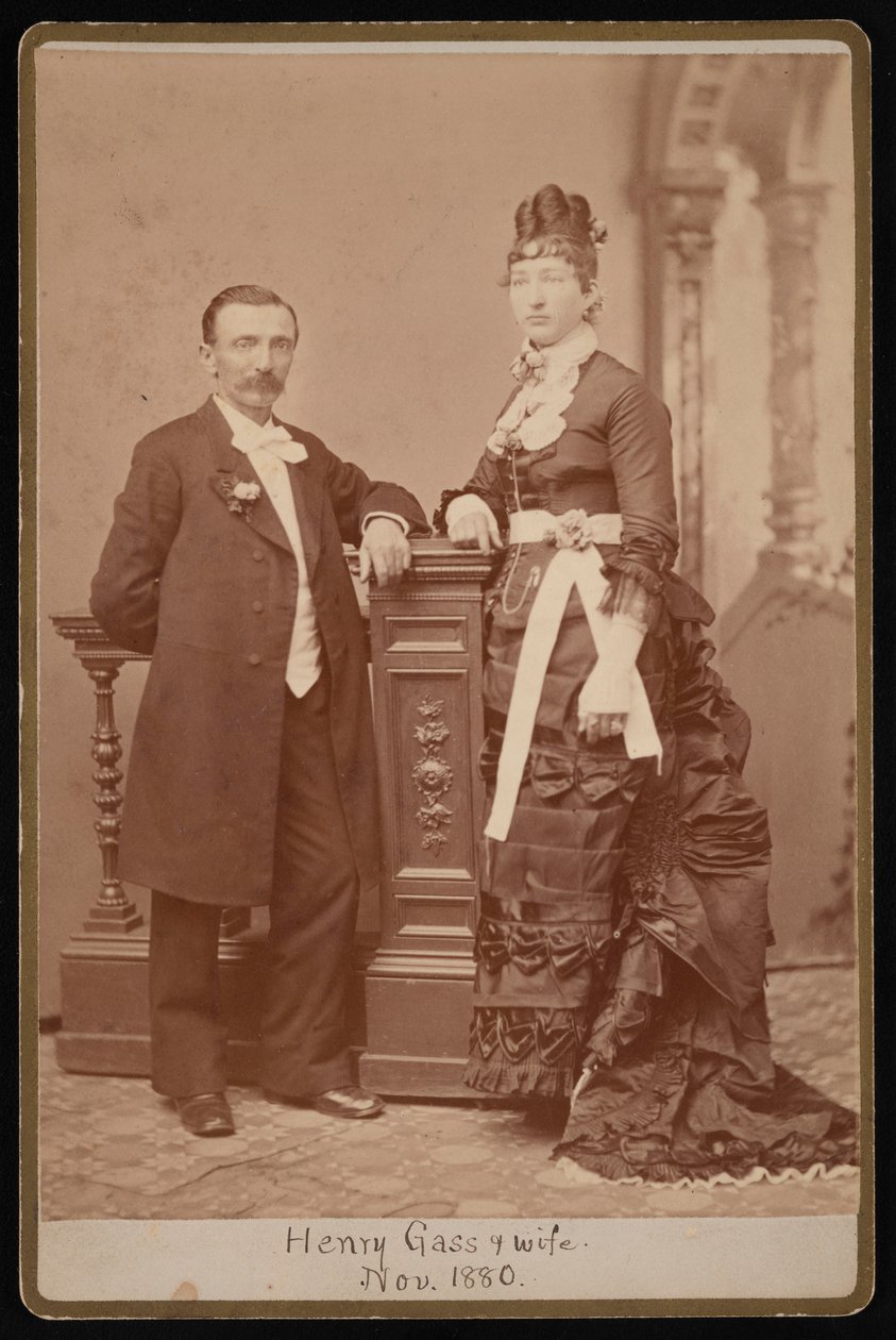 Portrét Henryho Gasse 1835-1884 a manželky Emmy Dibble, listopad 1880. od John Goldin