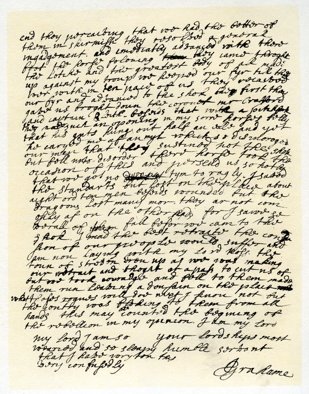 Dopis Johna Grahama z Claverhouse George Livingstonovi, 1. června 1679 od John Graham