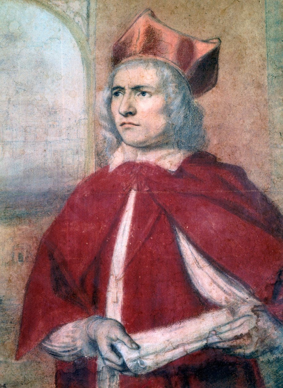 Herec Henry Harris (cca 1634-1704) v roli kardinála Wosleyho ve filmu Henry VIII William Shakespeare (1564-1616), John Greenhill (1644-1676) od John Greenhill